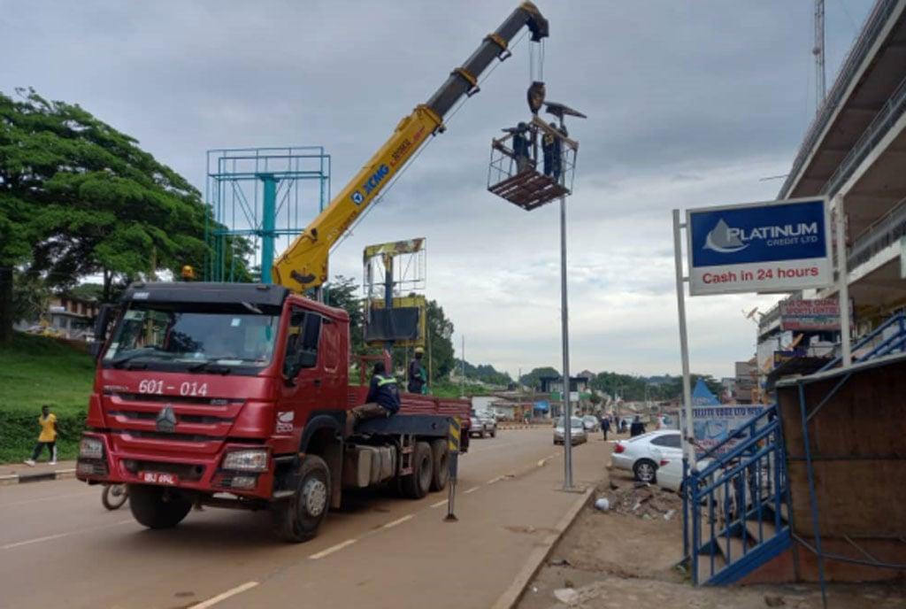 Unra bows to pressure, removes poor quality Masaka streetlights Unra bows to pressure, removes poor quality Masaka streetlights