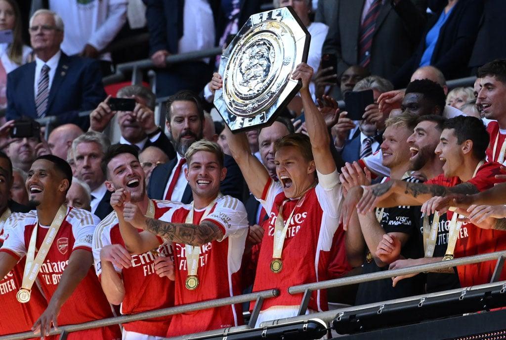 Arsenal beat Man City on penalties to win Community Shield Arsenal beat Man City on penalties to win Community Shield