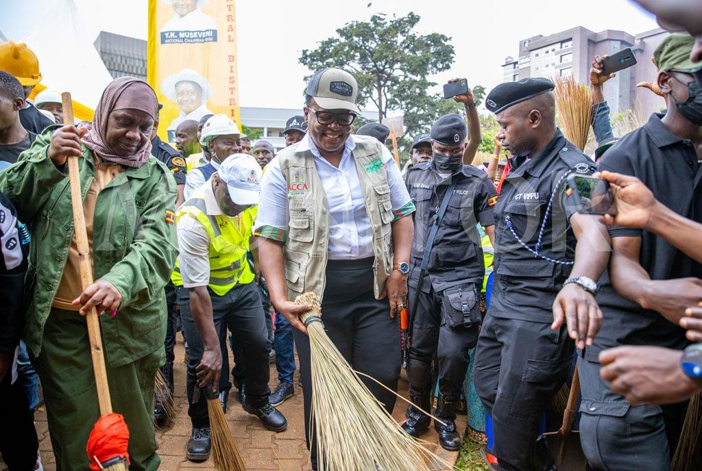 KCCA cleans city ahead of Museveni's 79th birthday fete KCCA cleans city ahead of Museveni's 79th birthday fete