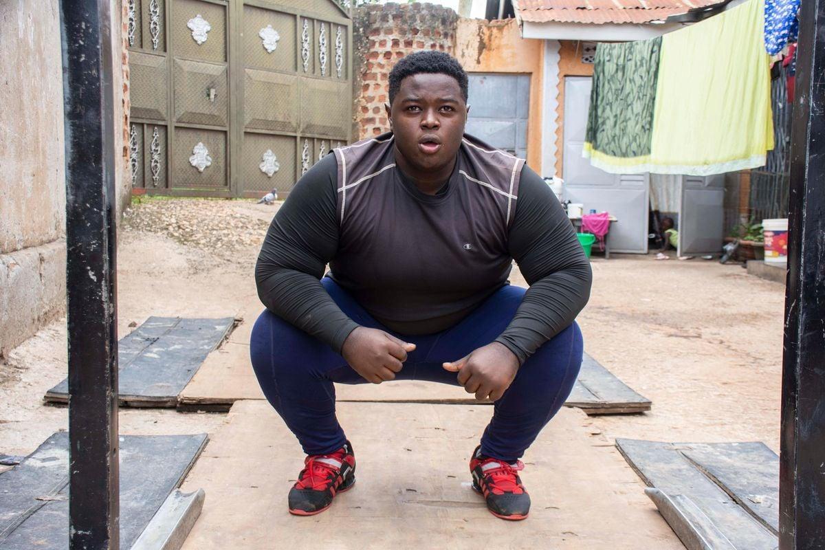 How Tumukunde struggles to keep barbells up How Tumukunde struggles to keep barbells up