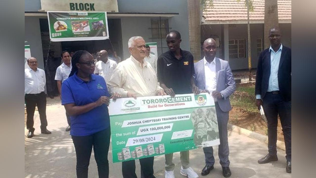 Cheptegei Receives Shs100M Boost for Sports Facility Completion Cheptegei Receives Shs100M Boost for Sports Facility Completion