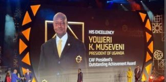 Caf Honours Museveni with Outstanding Achievement Award Caf Honours Museveni with Outstanding Achievement Award