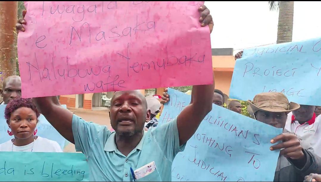 Masaka NUP Supporters Protest Election Nullification Masaka NUP Supporters Protest Election Nullification