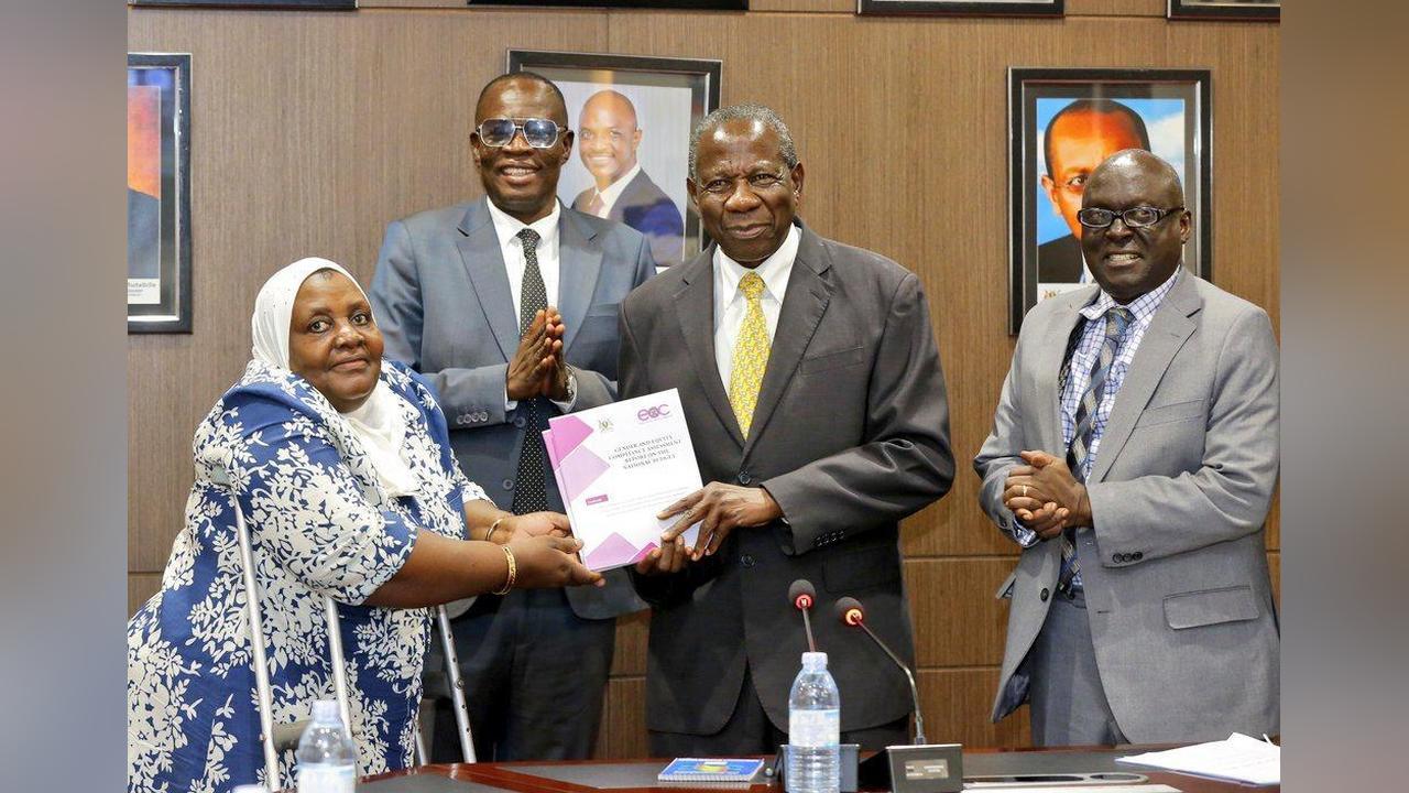 Kasaija Receives Gender and Equity Compliance Report Kasaija Receives Gender and Equity Compliance Report