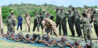 Kyankwanzi: Museveni Leads NRM Mps in Shooting Exercise Kyankwanzi: Museveni Leads NRM Mps in Shooting Exercise