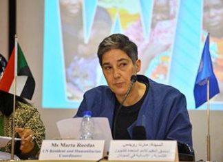 غندور يستمع الى تنوير خاص من مكتب الأمم المتحدة بالخرطوم