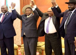 محادثات بين البشير وموسيفيني بيوغندا لدفع جهود السلام بجنوب السودان