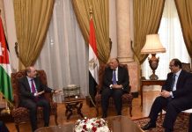 مصر والادرن يؤكدان استمرار التعاون فى ملف الازمة الفلسطينية