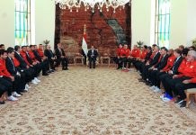 المتتخب المصرى فى ضيافة ” السيسي ” قبل مونديال روسيا