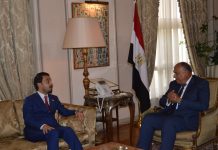 شكرى والحلبوسى يبحثان جهود الجانبين فى مكافحة الارهاب