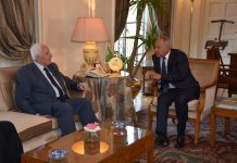 ابو الغيط يستقبل عزام الأحمد ويناقش معه ملف المصالحة الفلسطينية