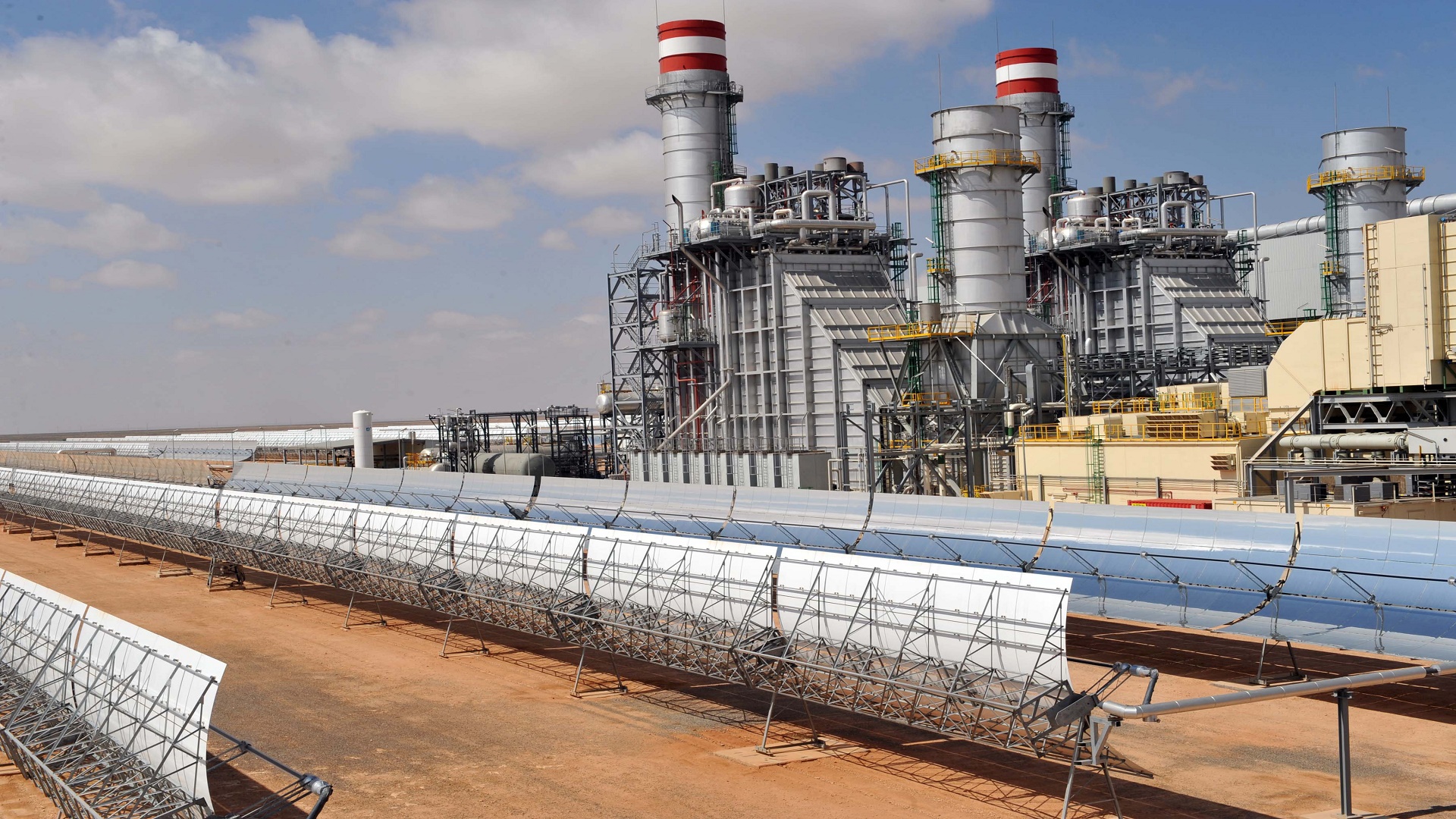 A view of the solar power station of Ain
