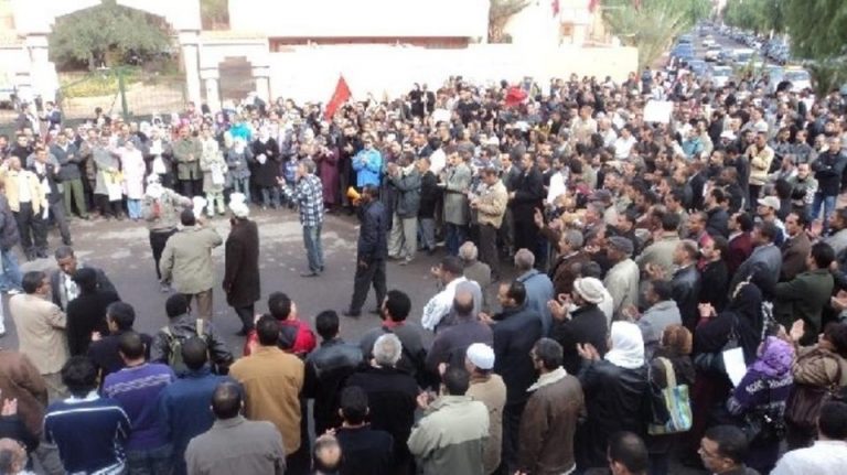 المعلمون المغاربة في احتجاجات مطالبة بكامل حقوقهم