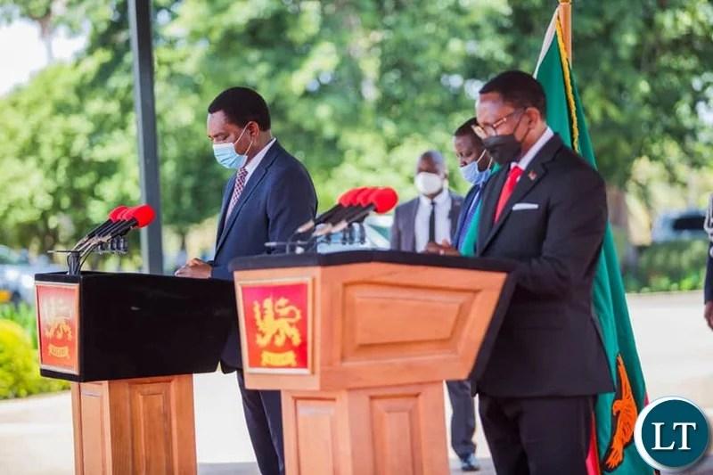 President Hichilema and Malawian President Lazarus Chakwera hold bilateral talks President Hichilema and Malawian President Lazarus Chakwera hold bilateral talks