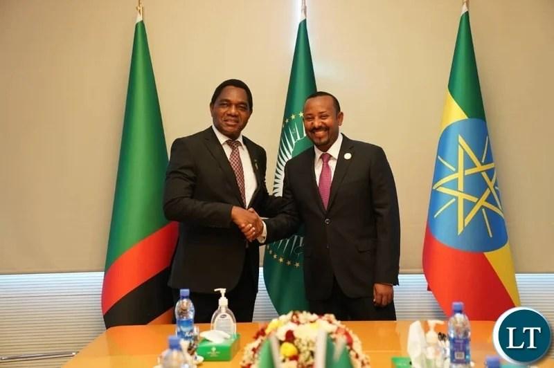 President Hichilema holds bilateral talks with Ethiopian Prime Minister Abiy Ahmed President Hichilema holds bilateral talks with Ethiopian Prime Minister Abiy Ahmed