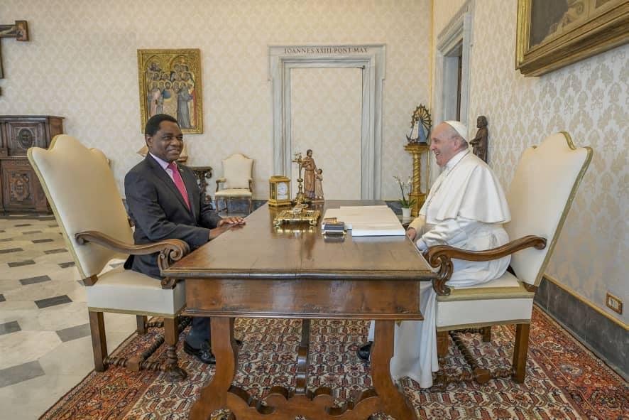 President Hakainde Hichilema meets Pope Francis President Hakainde Hichilema meets Pope Francis