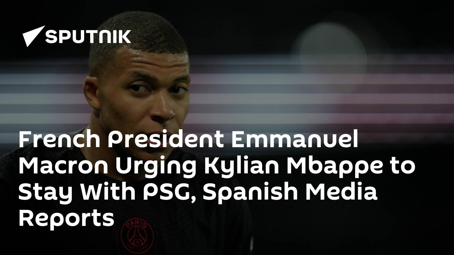 French President Emmanuel Macron Urging Kylian Mbappe to Stay With PSG, Spanish Media Reports French President Emmanuel Macron Urging Kylian Mbappe to Stay With PSG, Spanish Media Reports