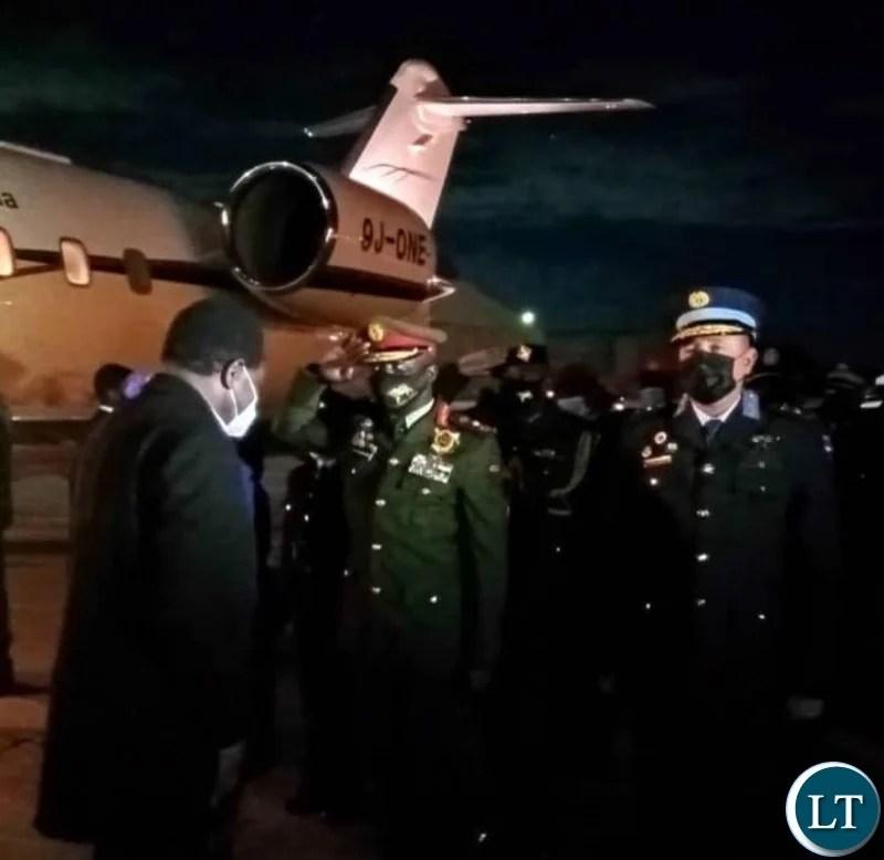 President Hichilema back home after meeting the Pope President Hichilema back home after meeting the Pope