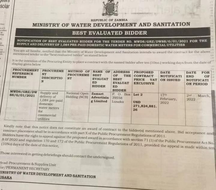 Zambia to install the most expensive pre-paid water meters in the world Zambia to install the most expensive pre-paid water meters in the world