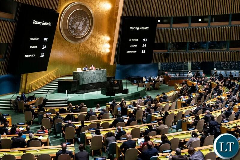 Zambia Absent at the UN vote to Expel Russia from the Human Rights Council Zambia Absent at the UN vote to Expel Russia from the Human Rights Council
