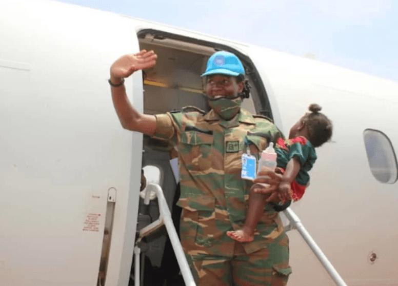 Zambian Army Captain adopts a child in the Central African Republic Zambian Army Captain adopts a child in the Central African Republic