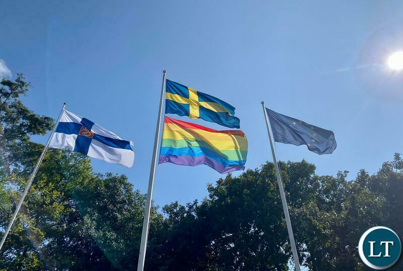 Swedish, Finnish Embassies in Zambia fly gay pride flag as Emmanuel Mwamba demands answers from Ministry of Foreign Affairs Swedish, Finnish Embassies in Zambia fly gay pride flag as Emmanuel Mwamba demands answers from Ministry of Foreign Affairs