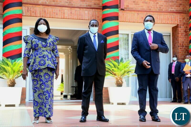 President Hichilema consoles Attorney Gen Kabesha after he lost his