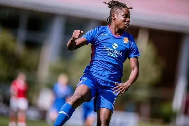 Barbra Banda on target in China Barbra Banda on target in China