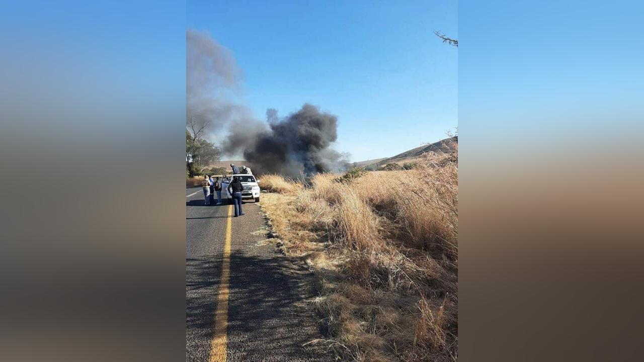 Five escape death in road accident Five escape death in road accident