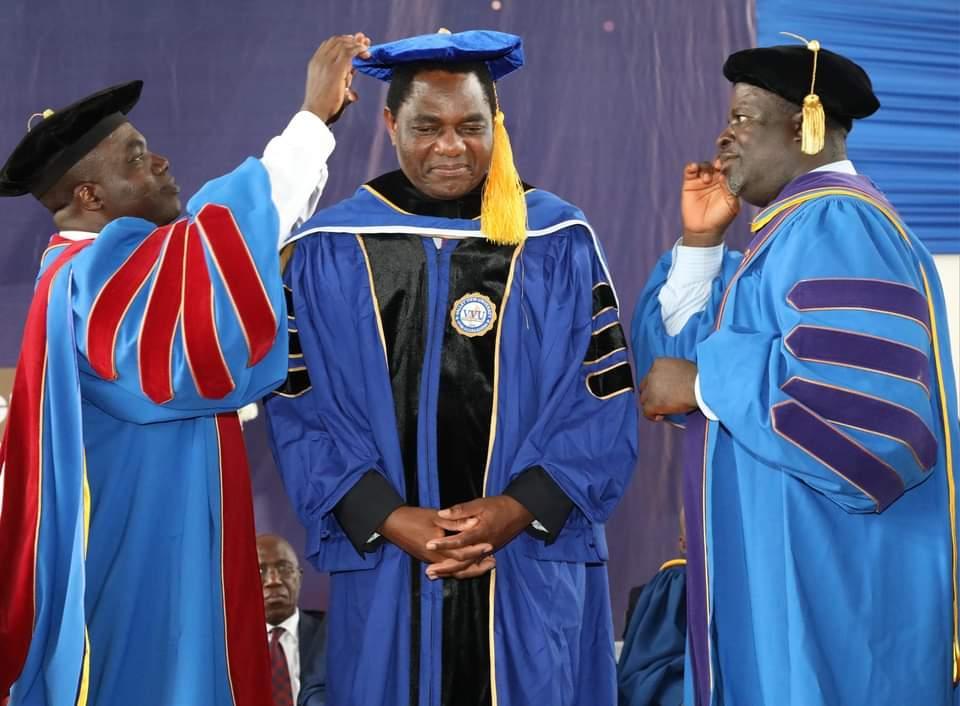 President Hichilema bestowed with an honorary doctorate President Hichilema bestowed with an honorary doctorate