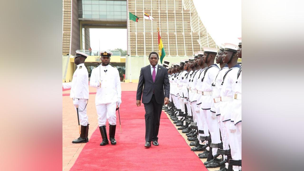 President Hichilema arrives in Ghana President Hichilema arrives in Ghana
