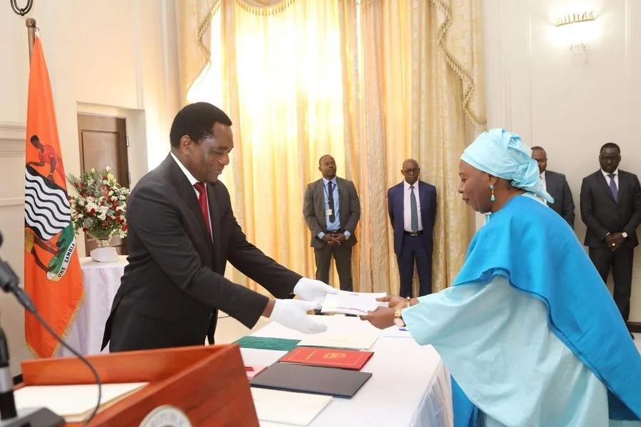 President Hichilema receives credentials from 7 foreign Envoys, calls for partnerships President Hichilema receives credentials from 7 foreign Envoys, calls for partnerships