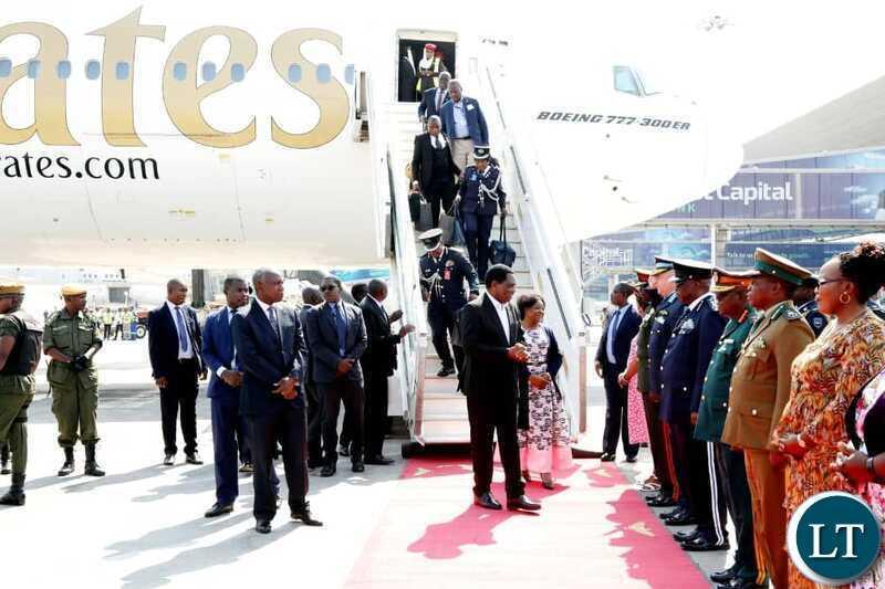 President Hichilema Returns Home from China President Hichilema Returns Home from China