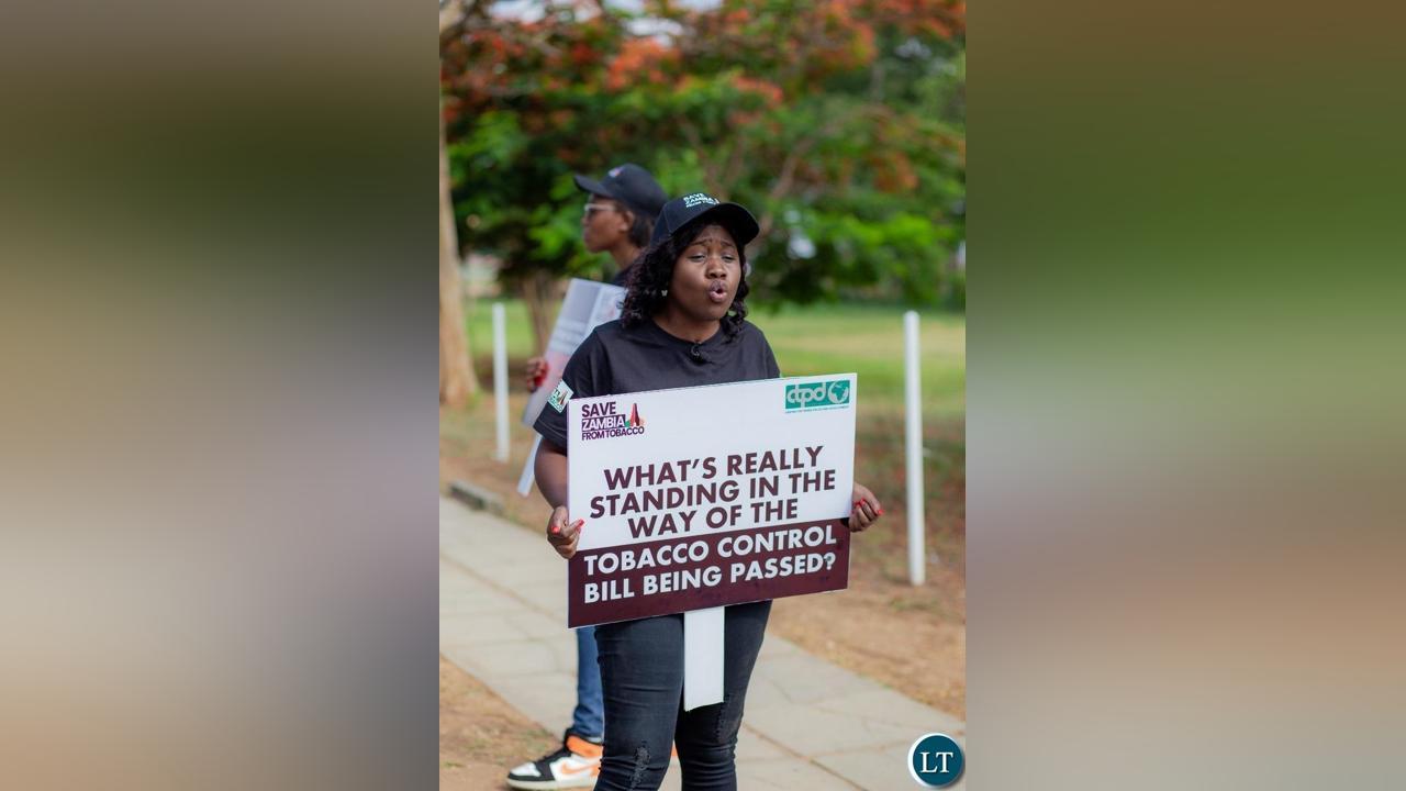 Activists Rally for Enactment of the Tobacco Control Bill Zambia