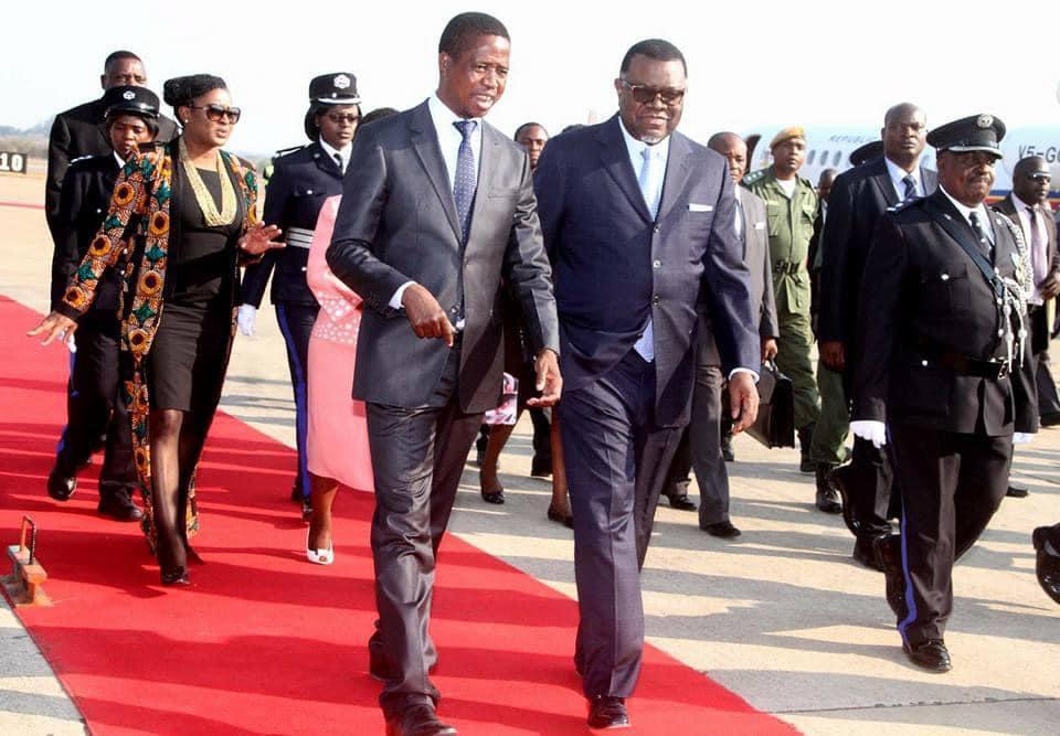 EDGAR LUNGU MOURNS NAMIBIAN PRESIDENT DR HAGE G. GEINGOB - Zambia