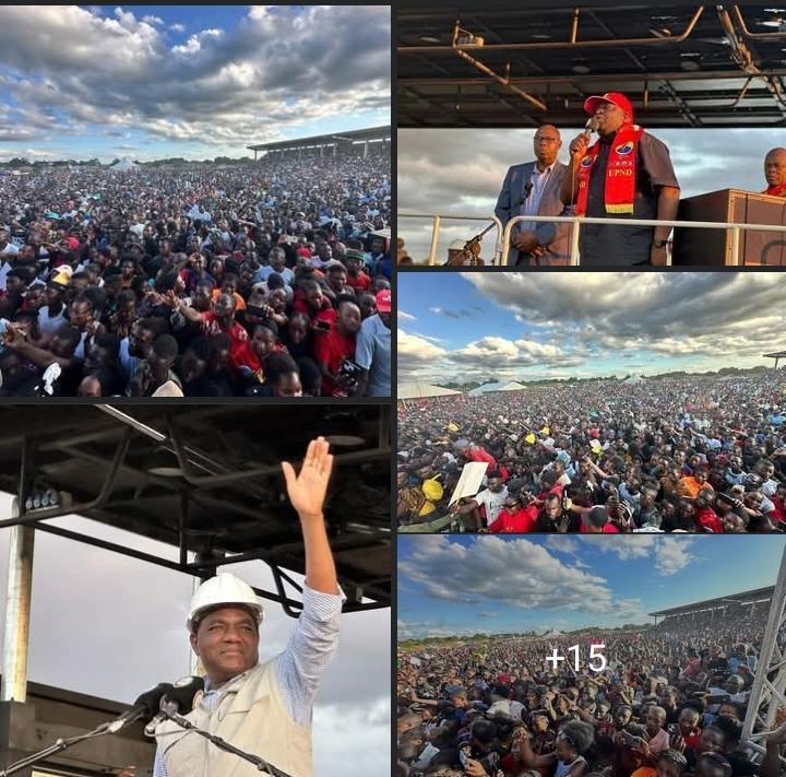 THOUSANDS OF PEOPLE TURNED- UP IN LUANSHYA TO INTERACT WITH REPUBLICAN PRESIDENT MR HAKAINDE HICHILEMA THOUSANDS OF PEOPLE TURNED- UP IN LUANSHYA TO INTERACT WITH REPUBLICAN PRESIDENT MR HAKAINDE HICHILEMA