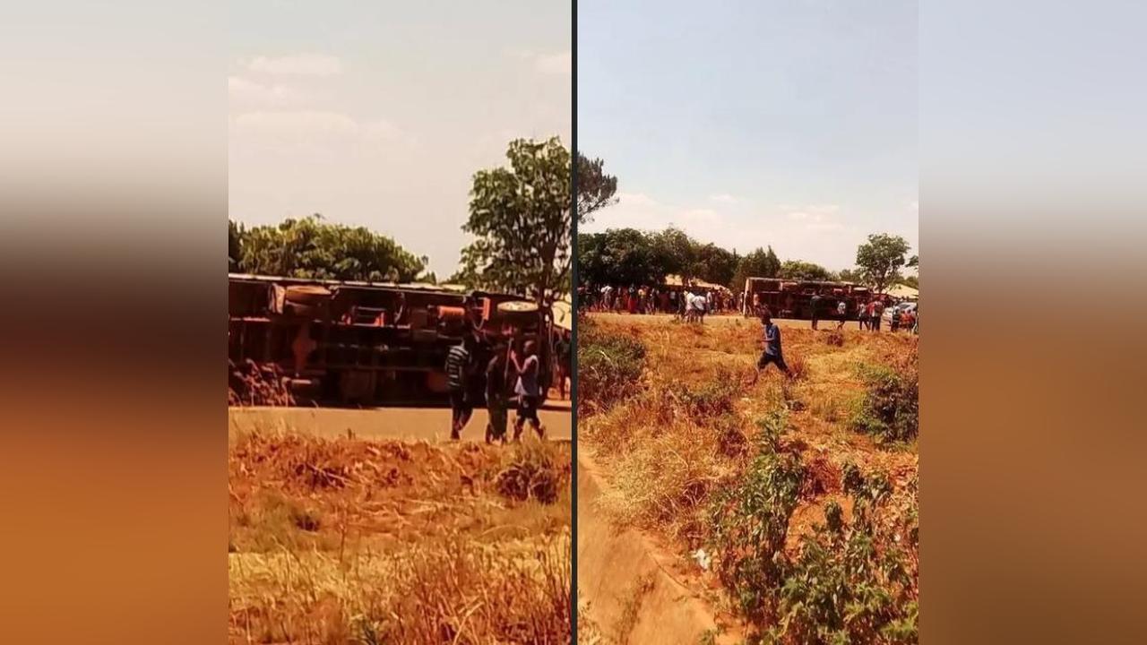Fuso Canter Overturns Injuring 22 in Chinsali Fuso Canter Overturns Injuring 22 in Chinsali