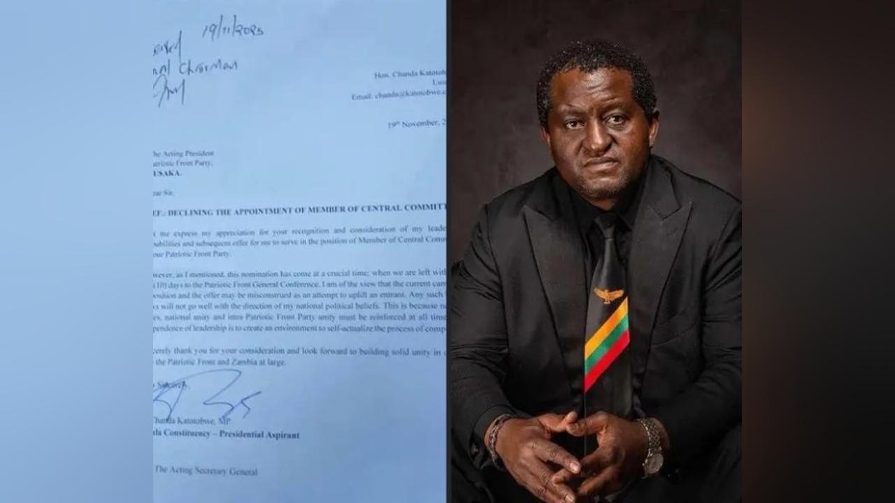 Chanda Katotobwe Declines MCC Appointment Chanda Katotobwe Declines MCC Appointment