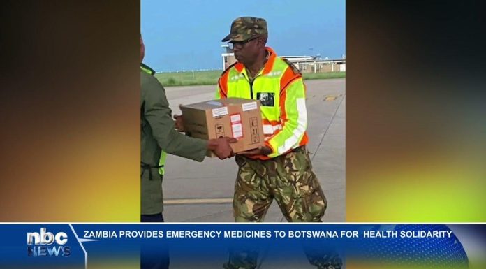 Zambia Airlifts Essential Medicines to Botswana Zambia Airlifts Essential Medicines to Botswana