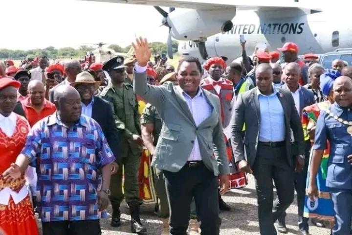 Hichilema Arrives in Mongu for Kuomboka Celebration Hichilema Arrives in Mongu for Kuomboka Celebration