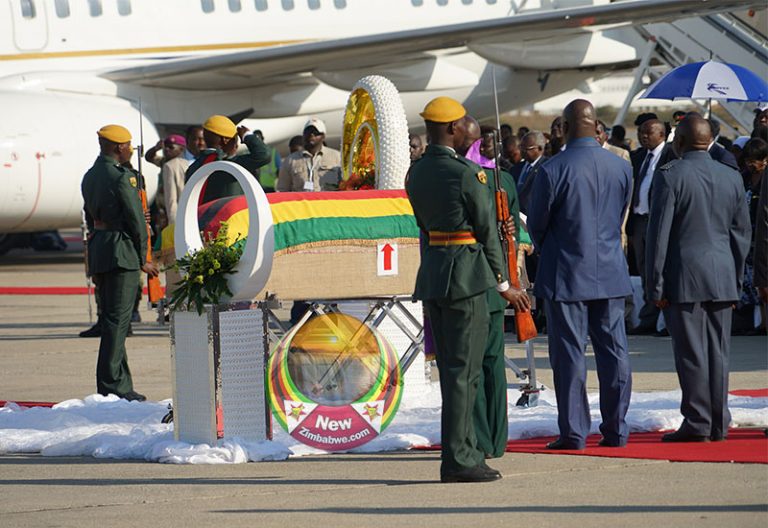 Mugabe’s body arrives from Singapore