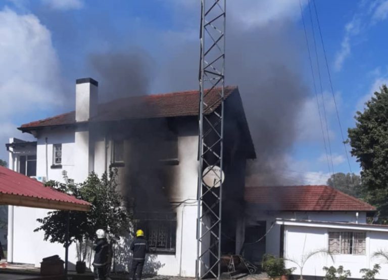 Indian embassy in Harare catches fire