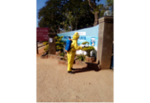 Min of Health and Childcare, Vic Falls Municipality disinfect High School