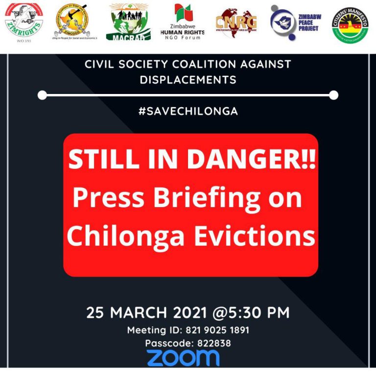 Chilonga People Not Yet Out Of Danger – CSO