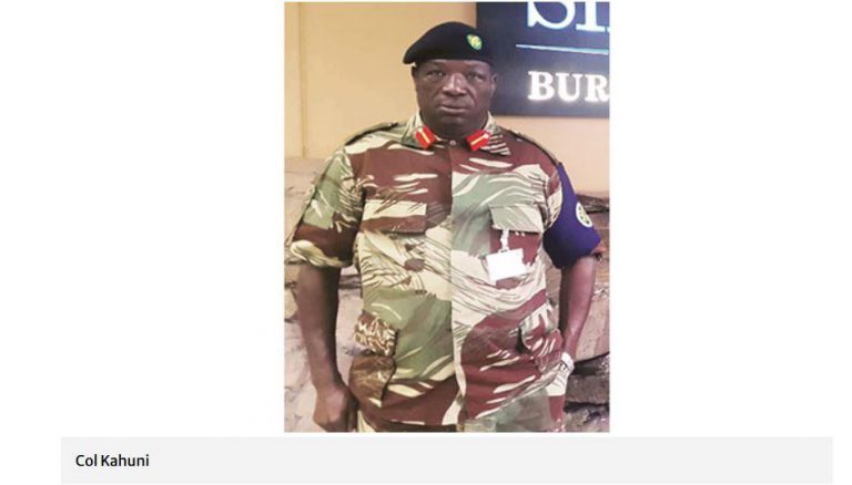 ZNA Mourns Senior Officer Colonel Kahuni