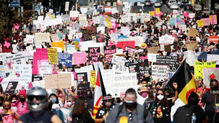 Thousands March In Support Of Abortion Rights In The US