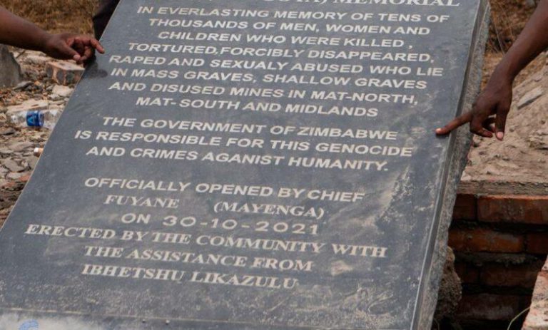 Third Gukurahundi Memorial Plaque Erected At Bhalagwe