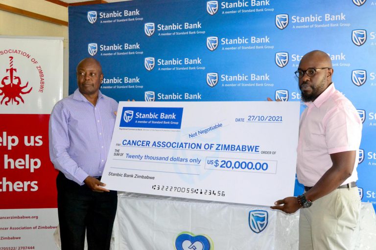 Stanbic Bank Donates US$20 000 To Fight Cancer