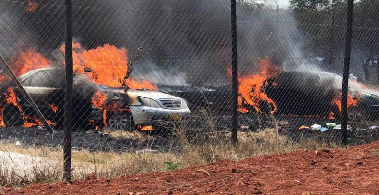 Suspected Mental Patient Burns Vehicles At Car Park