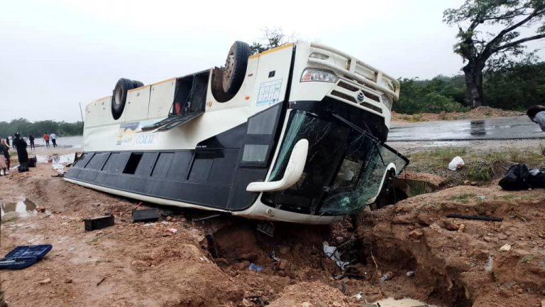 ZUPCO Bus Overturns During “Race” For Passengers